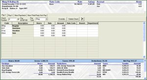 Payroll data entry